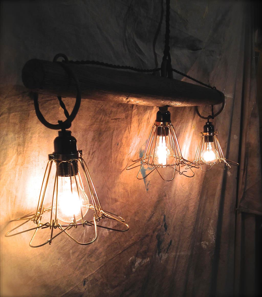 Antique Wooden Light Fixtures