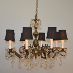 Antique Brass and Crystal Chandeliers