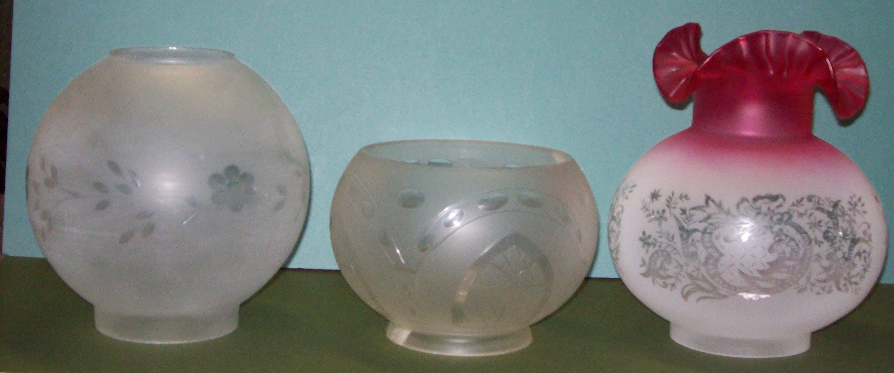 Antique Chandelier Glass Globes