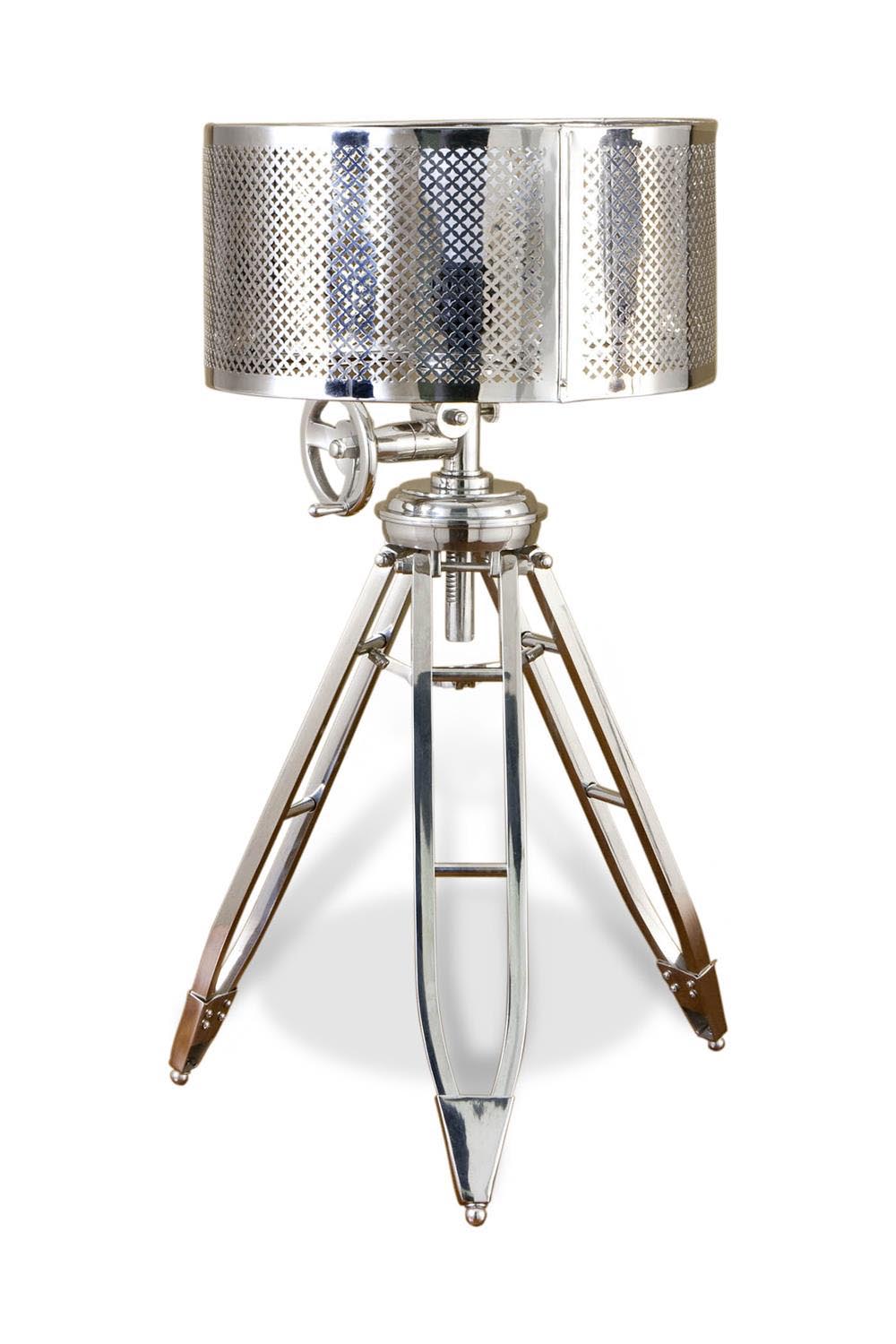 Bayswater Silver Tripod Nautical Search Light Floor Lamp