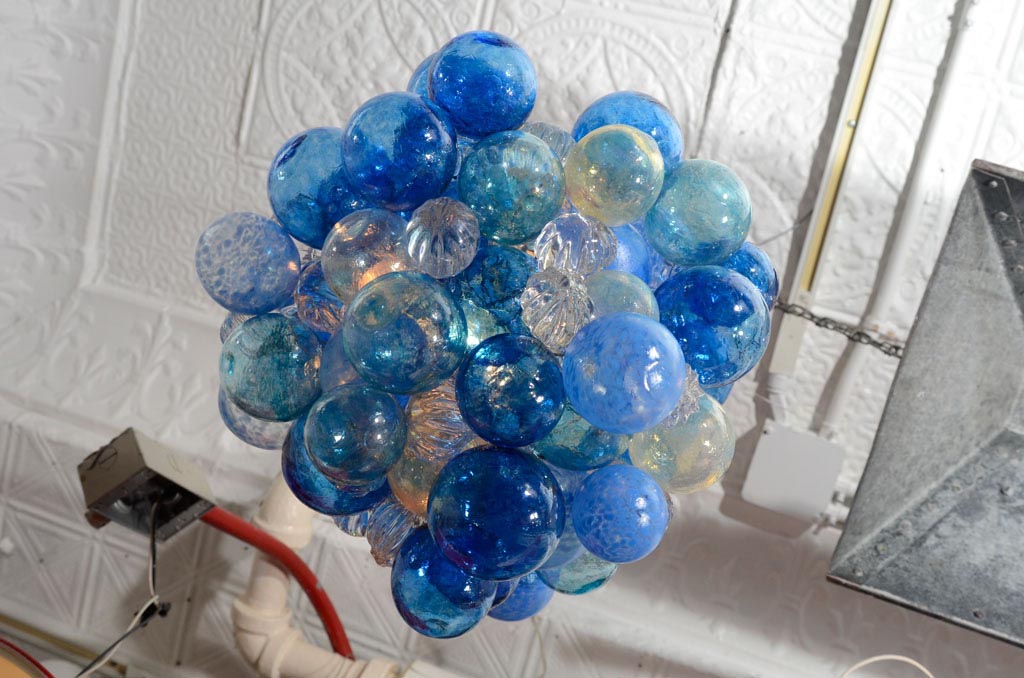 Blown Glass Bubble Chandelier