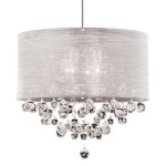 Drum Shade Chandelier with Crystals