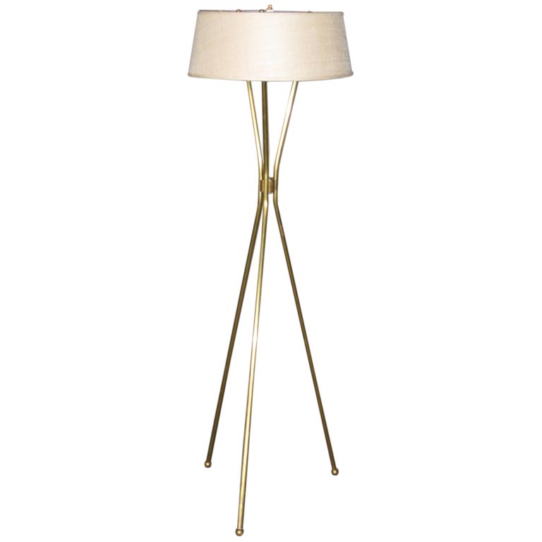 Gold Tripod Floor Lamp