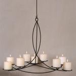 Iron Candle Chandelier Outdoor