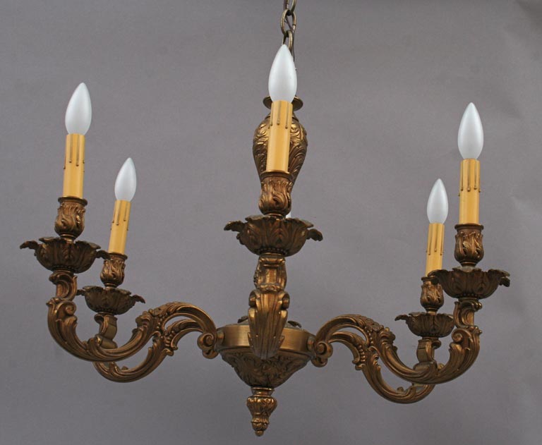 Large Antique Brass Chandeliers