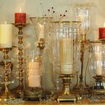 Large Glass Hurricane Candle Holders