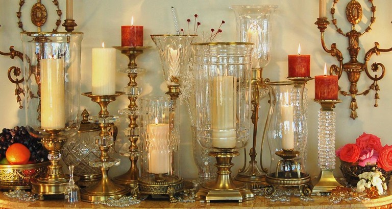 Large Glass Hurricane Candle Holders Light Fixtures Design Ideas 4490