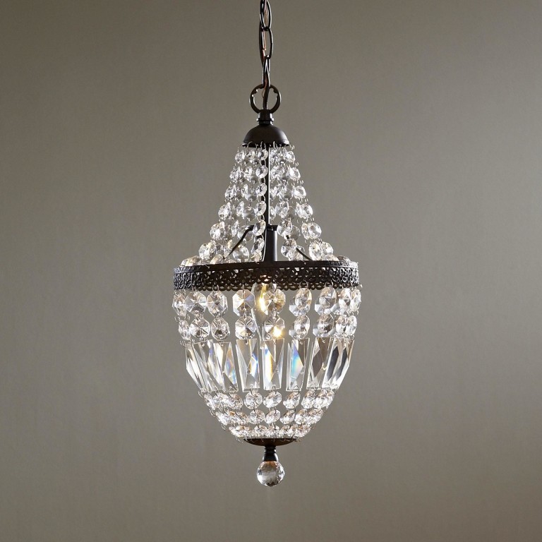 Small crystal chandelier for bathroom