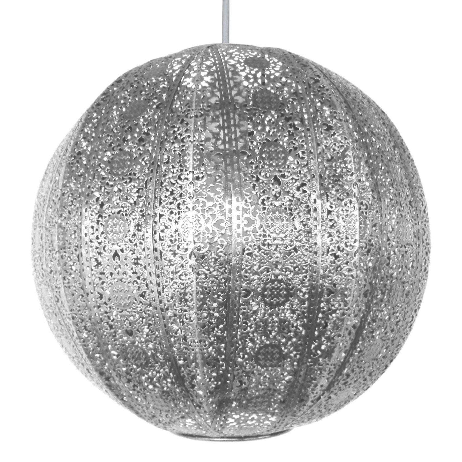 Moroccan Ceiling Light Silver