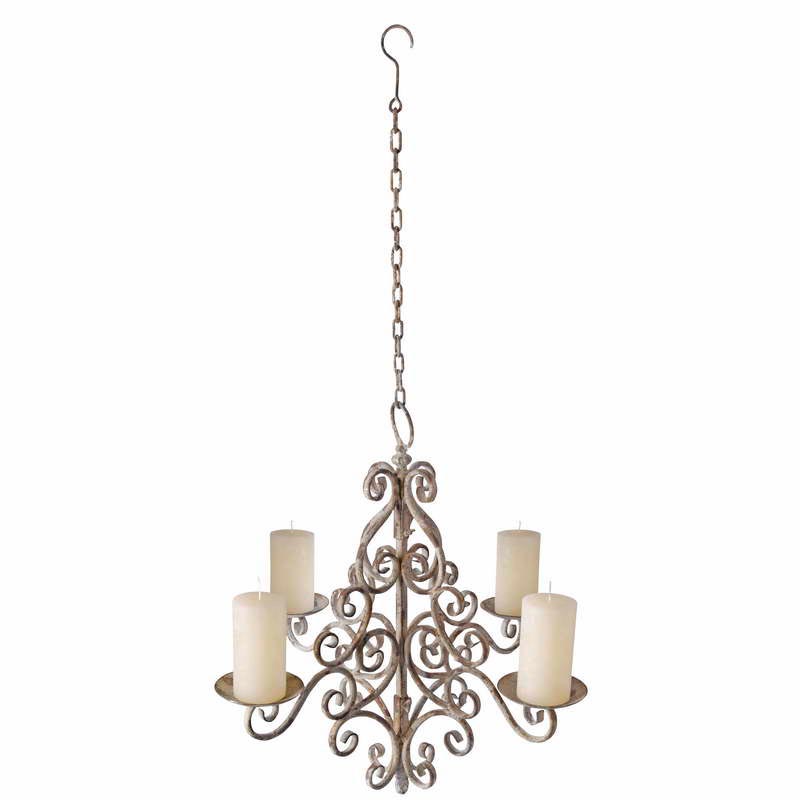 Pillar Candle Chandelier Electric