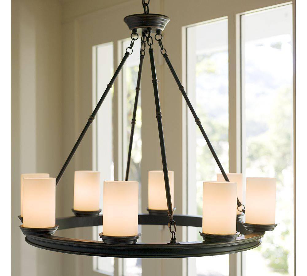 Pillar Candle Round Chandelier Light Fixtures Design Ideas