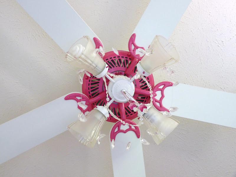 Pink Chandelier Ceiling Fan