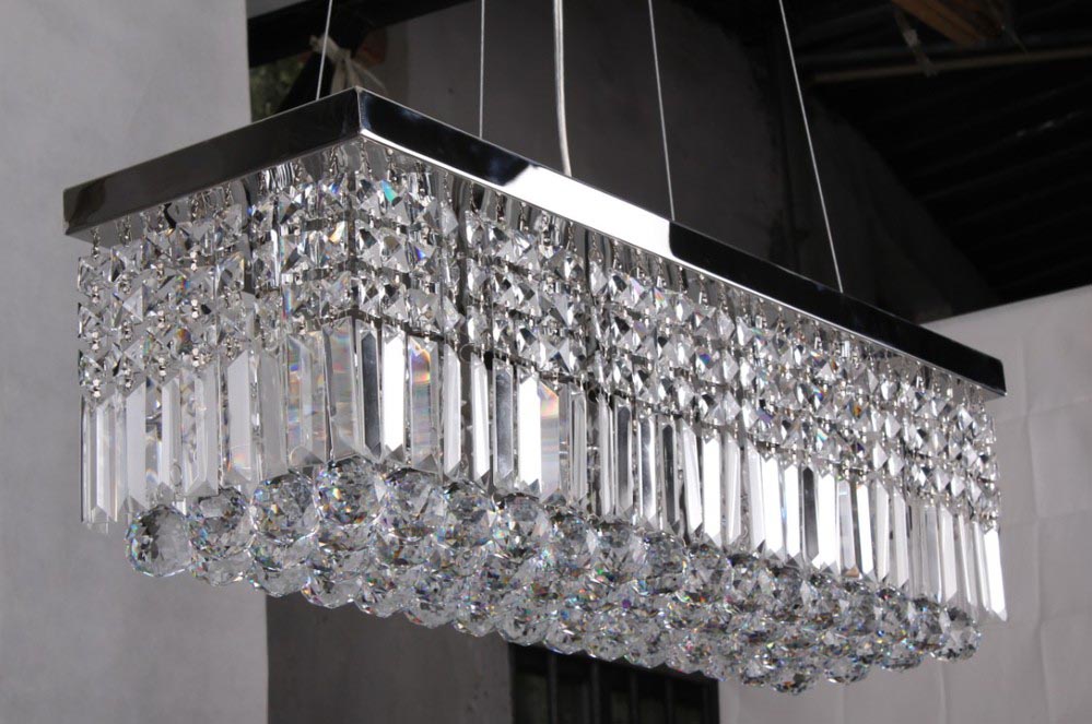 Rectangular Crystal Chandelier Lighting