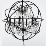 Wrought Iron Outdoor Chandelier with Candles